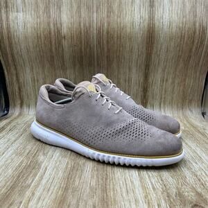 Cole Haan 2.Zerogrand Laser Men's Size 12 Oxford Shoes Lined Stucco Suede C35749